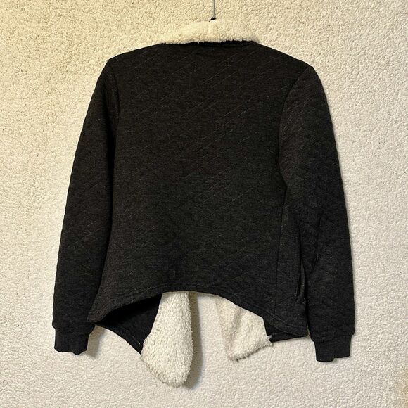 Billabong Sherpa Quilted Jacket Women's Casual Navy Blue Open Front Small - Picture 13 of 14